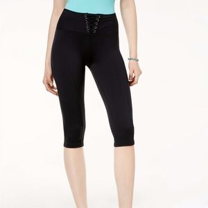 Material Girl Active Lace-Up Cropped Leggings